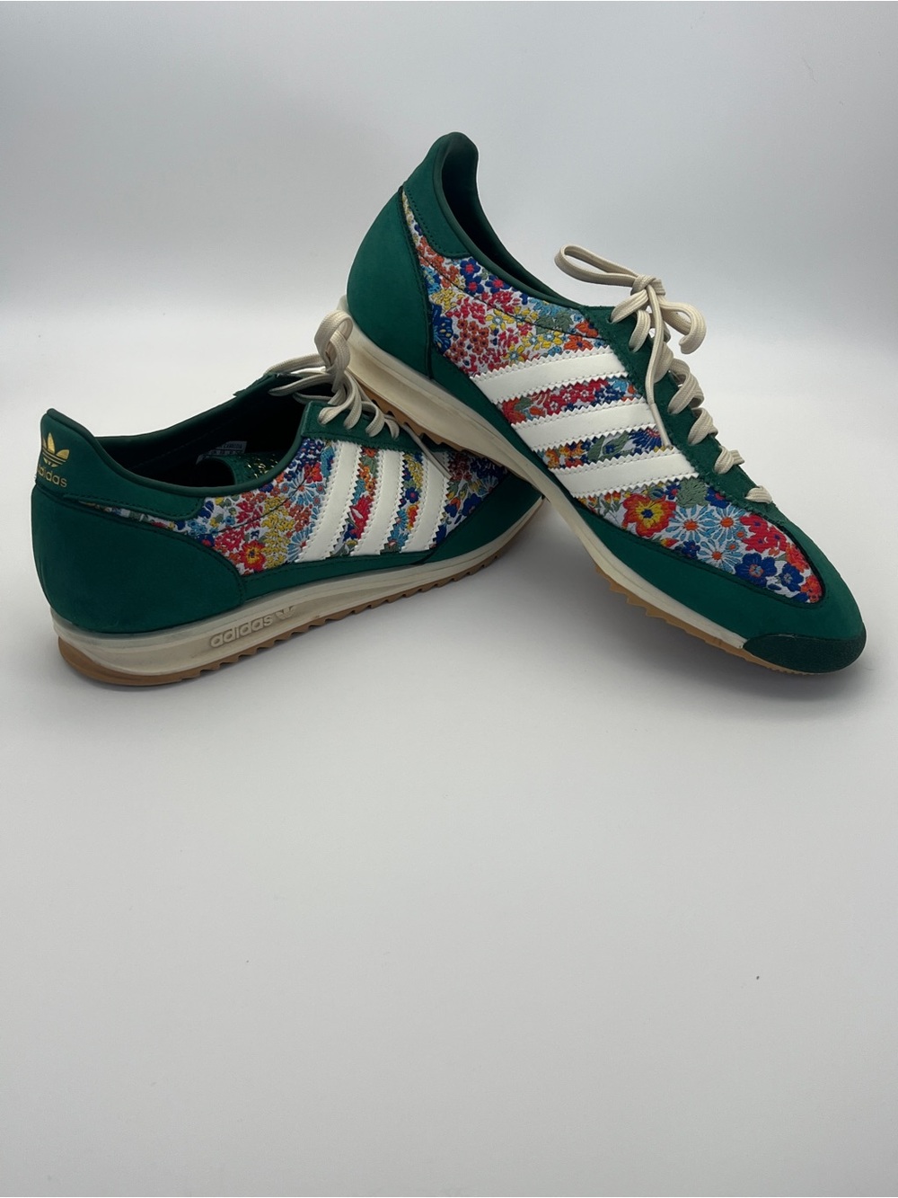 EUC! Adidas x Liberty London SL 72 OG "Collegiate Green" Sneakers Size 9 - Picture 2 of 10